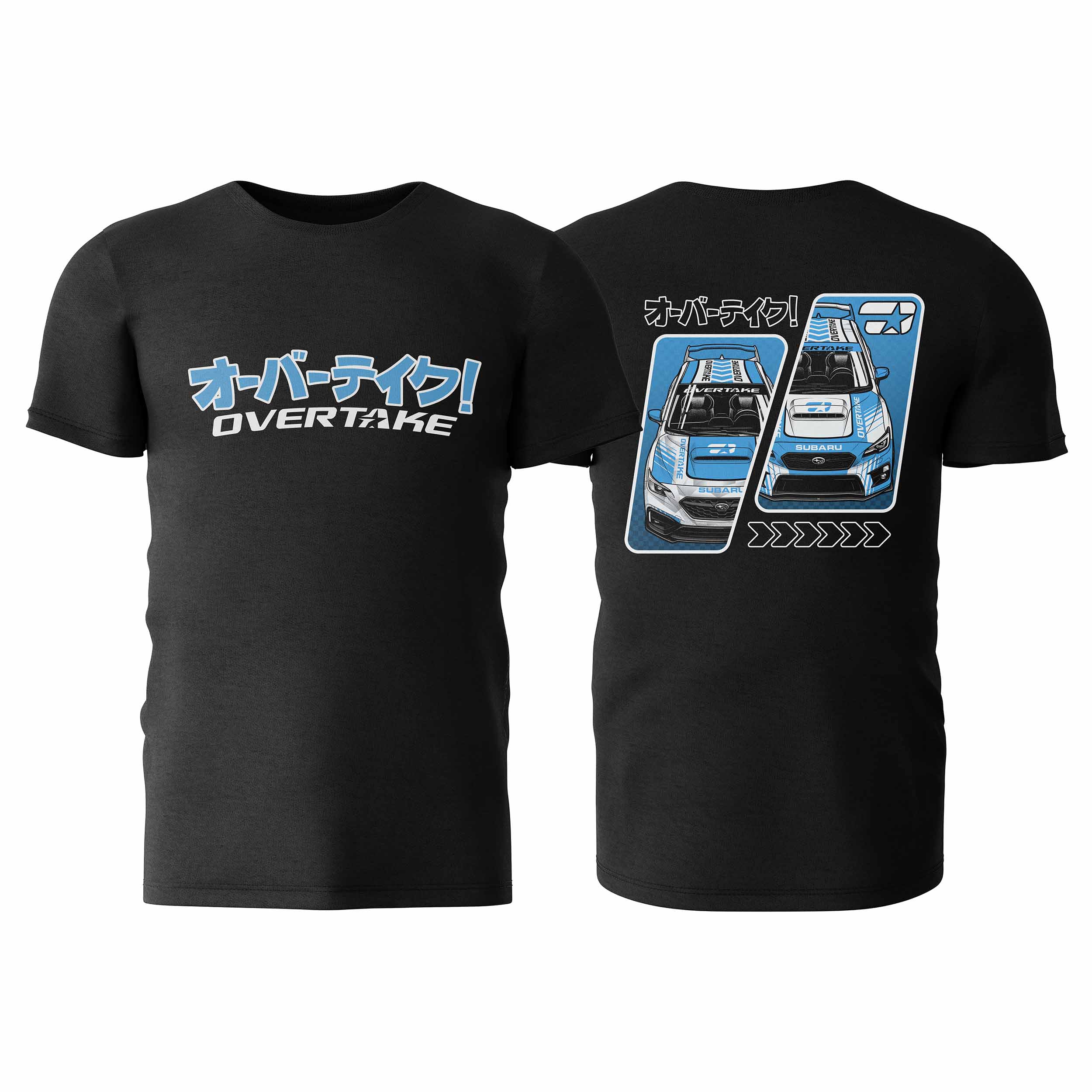 OVERTAKE Shop Cars T-Shirt - Black