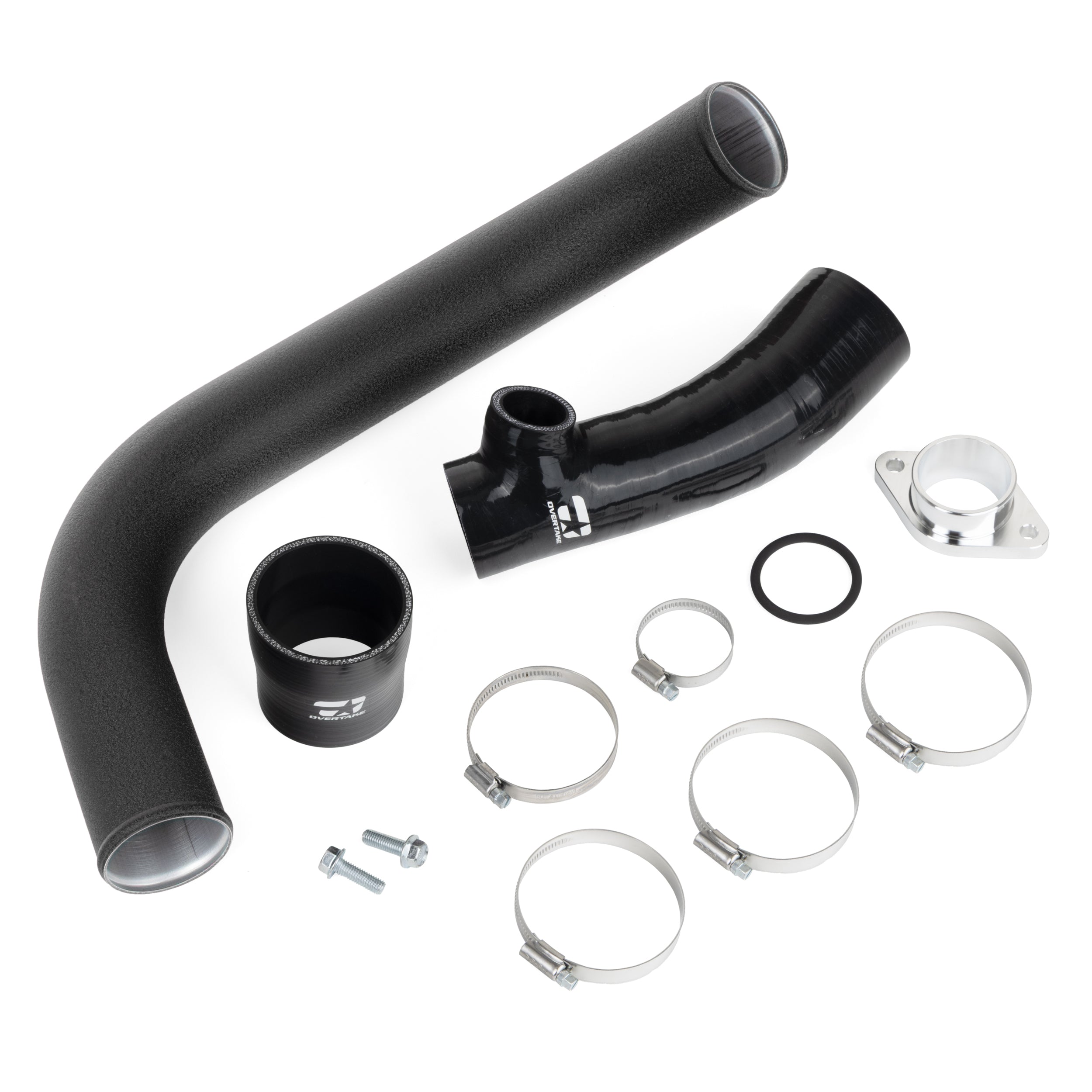 Overtake charge pipe kit for 2015-2021 Subaru WRX in Black powder coat #color_black