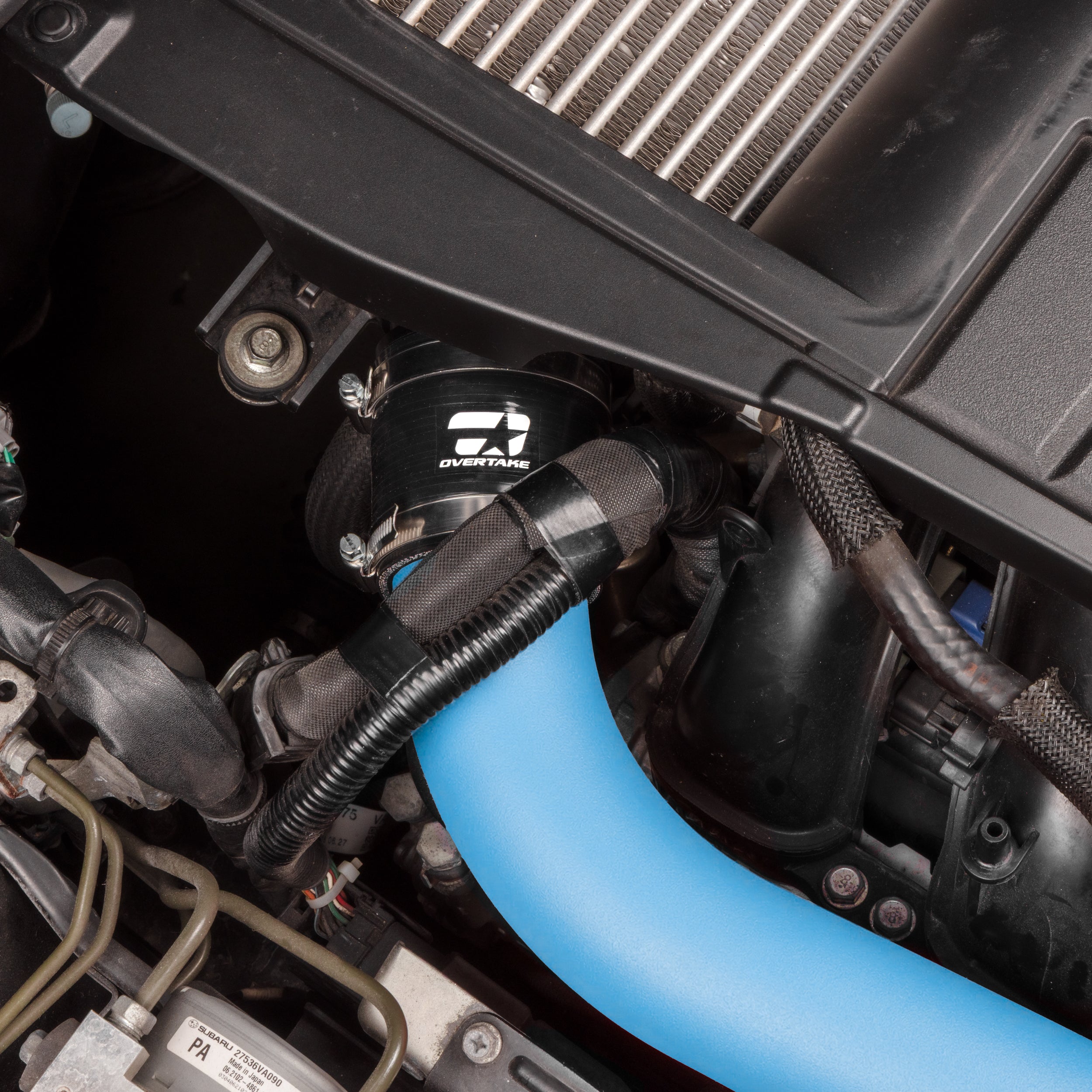 Overtake charge pipe kit for 2015-2021 Subaru WRX in Overtake Blue powder coat #color_overtake blue