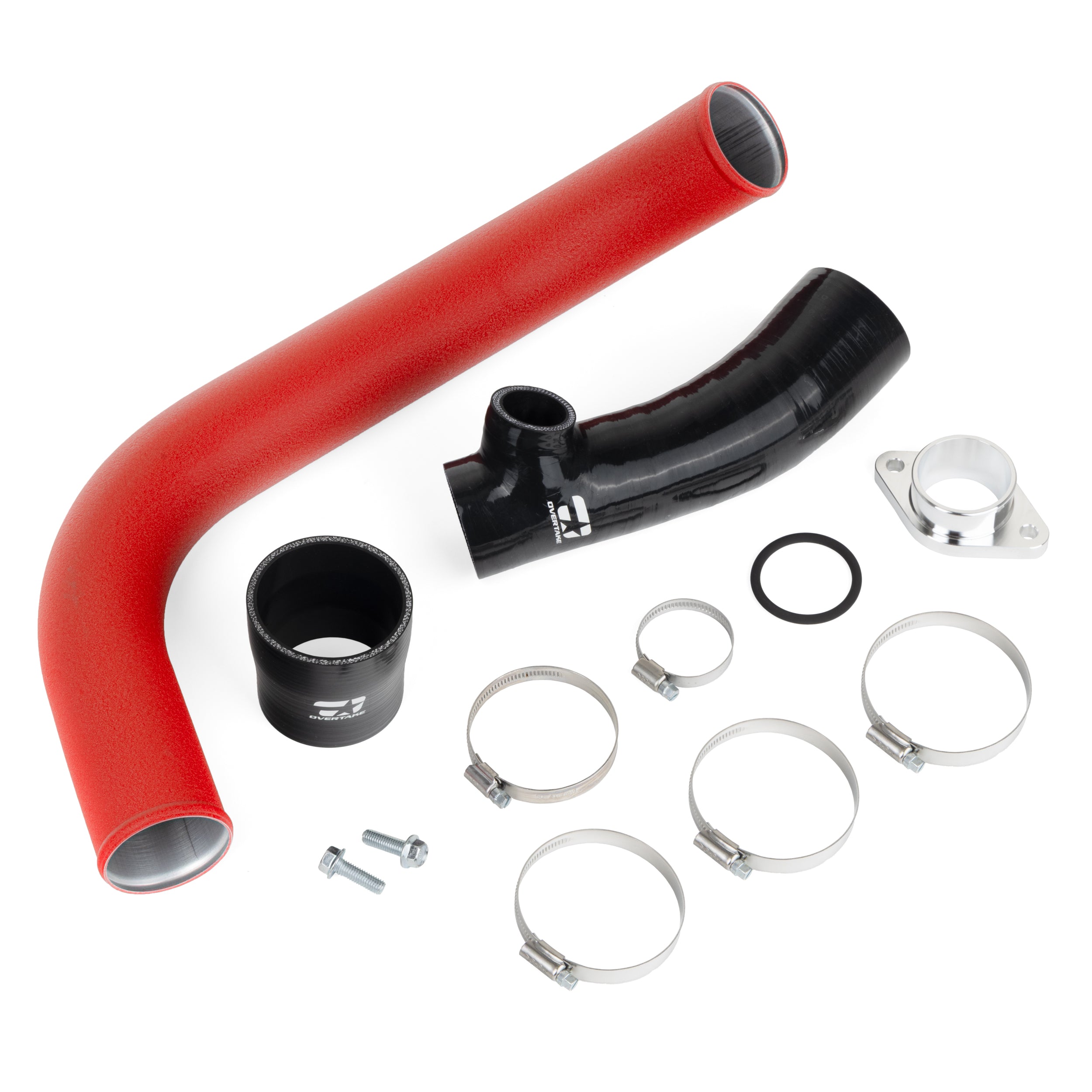 Overtake charge pipe kit for 2015-2021 Subaru WRX in Red powder coat #color_red