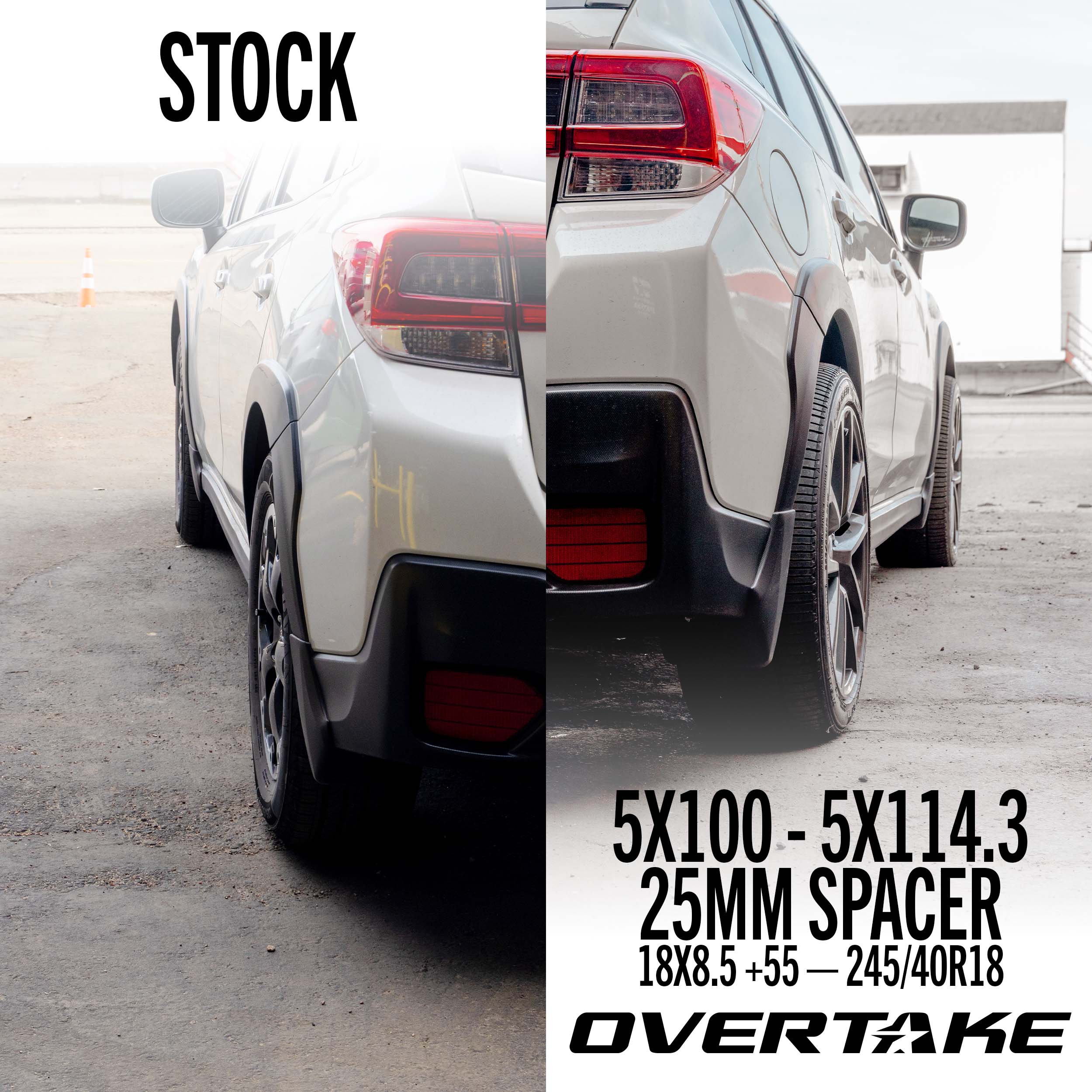 OVERTAKE Wheel Spacers - Pair - Subaru WRX / STI / BRZ / GR86 / Forester / Outback / Impreza