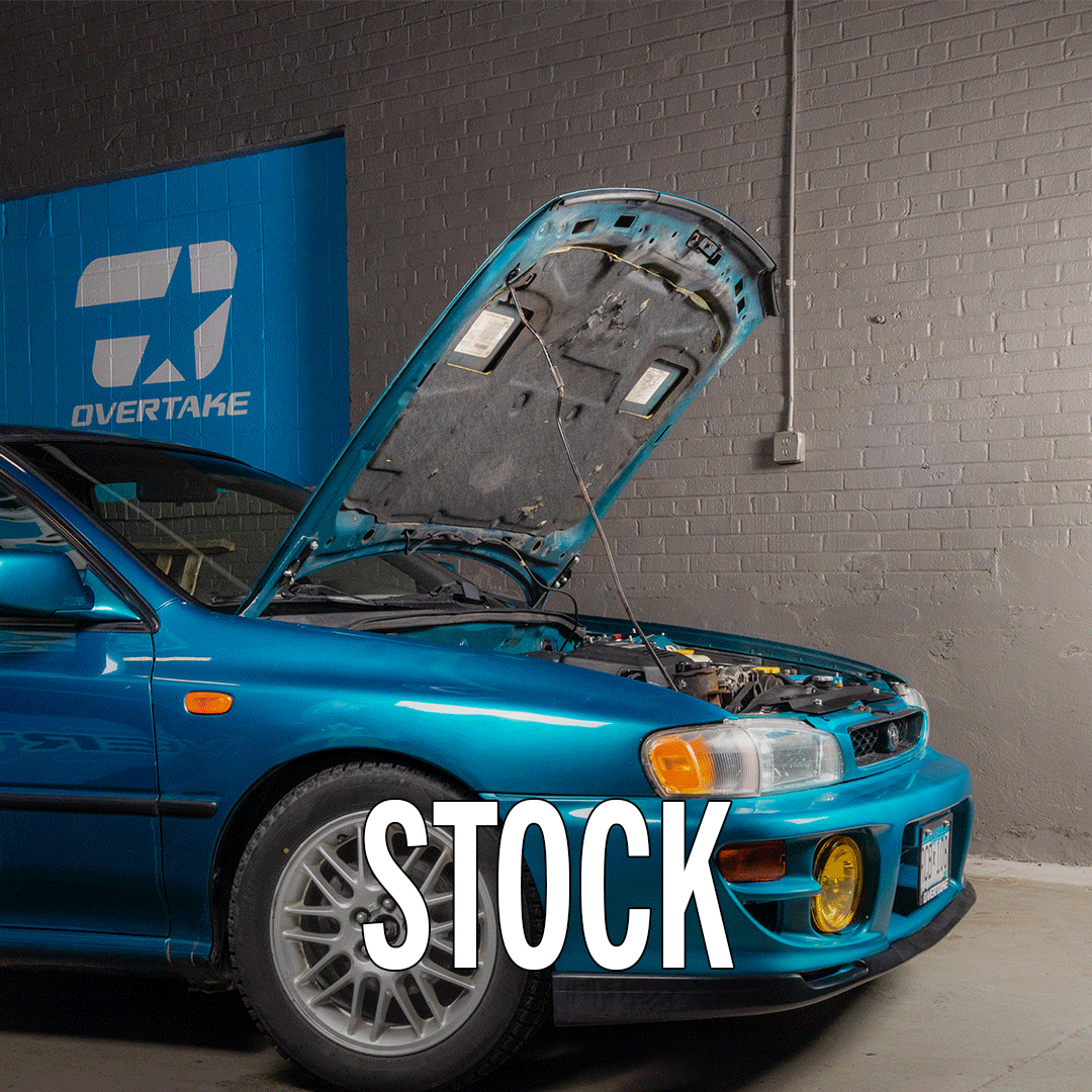 OVERTAKE Hi-Lift Hood Struts - Subaru 1993-2001 Impreza, 1998-2002 Forester