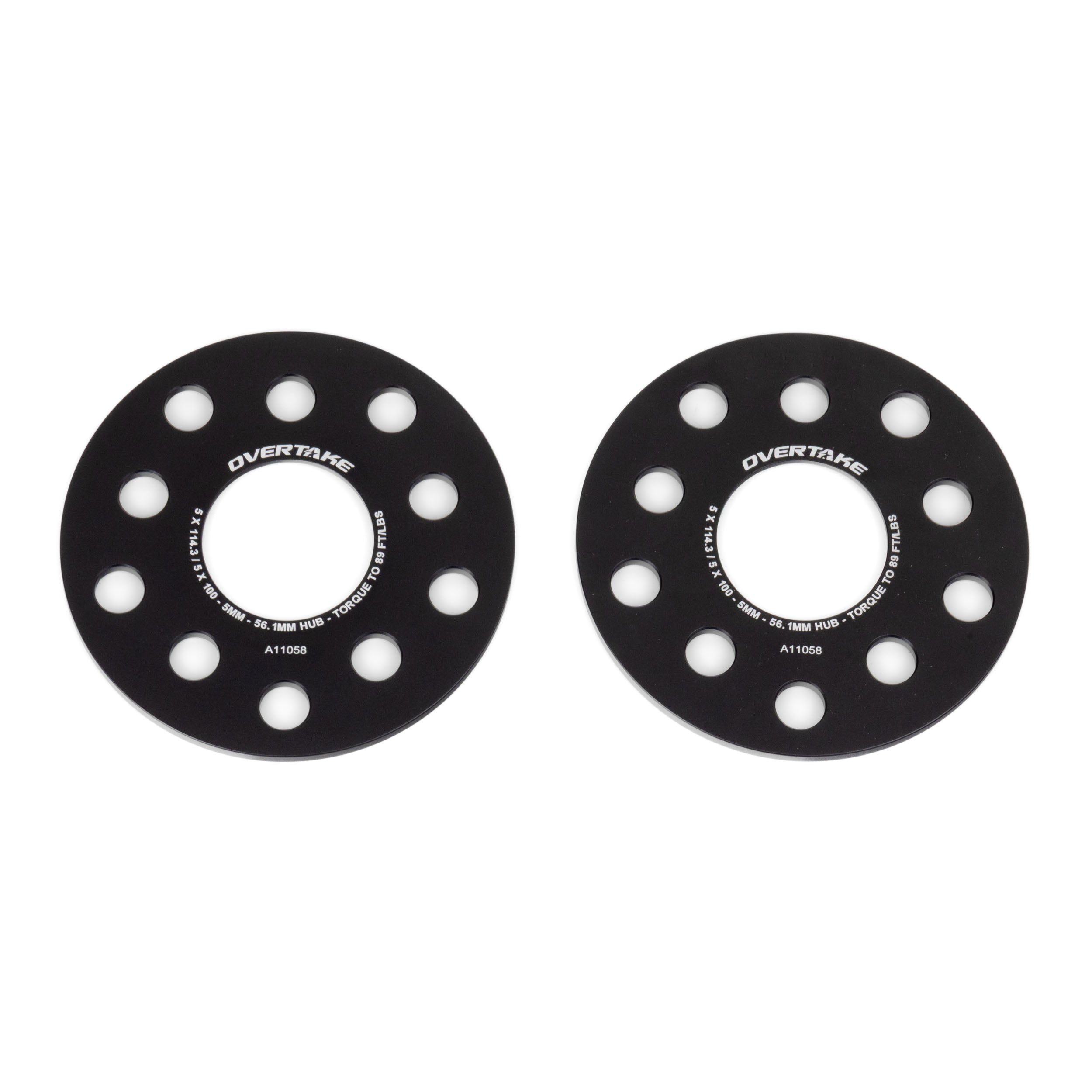 OVERTAKE Wheel Spacers - Pair - 3mm 5x114.3 / 5x100 - Subaru 2002-2026 WRX, 2004-2021 STI, and more