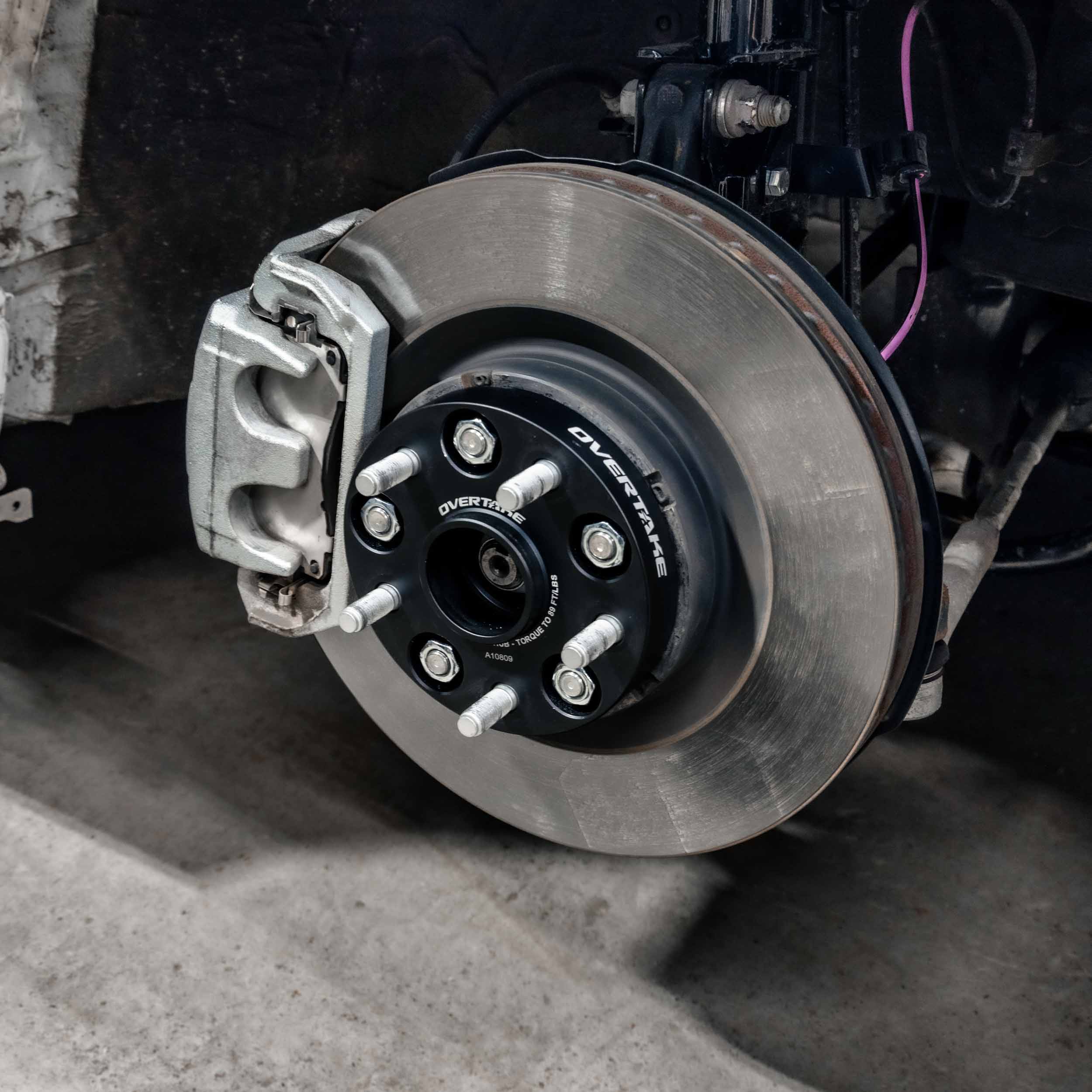 OVERTAKE Subaru Wheel Spacer Installed on a Subaru