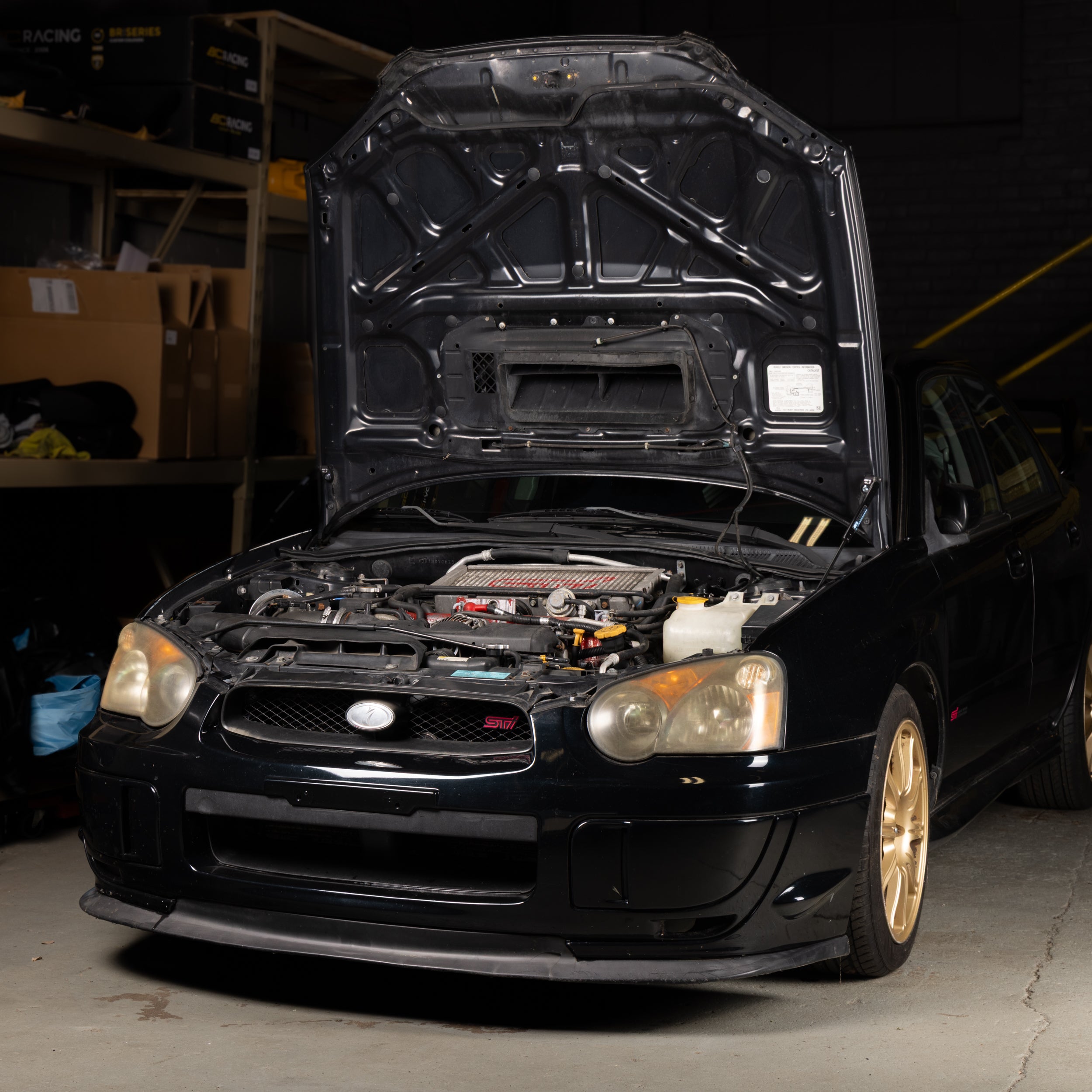 Overtake Hi-Lift Hood Strut Kit - Subaru 2002-07 WRX/STi