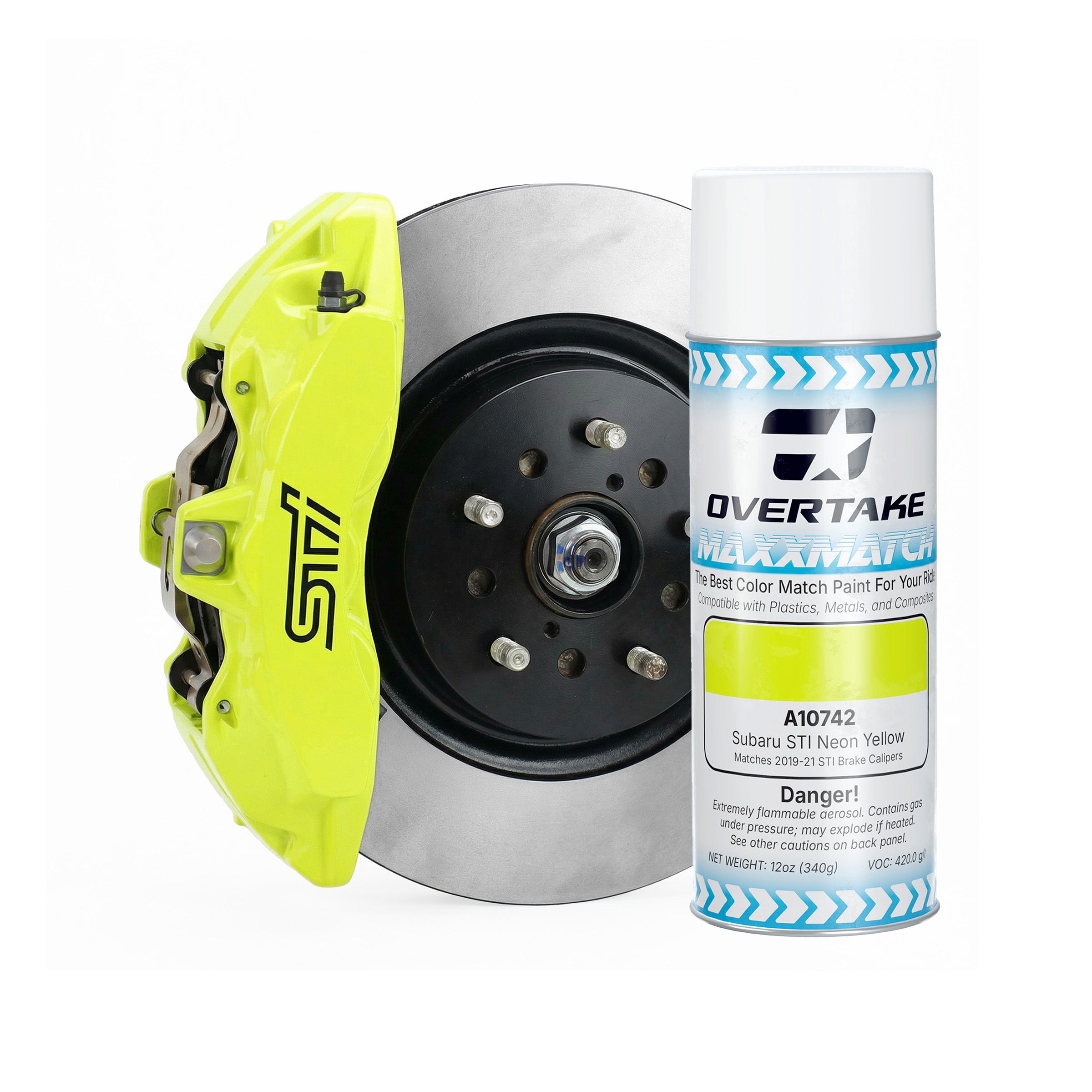 OVERTAKE MaxxMatch Paint - Subaru STI Neon Yellow