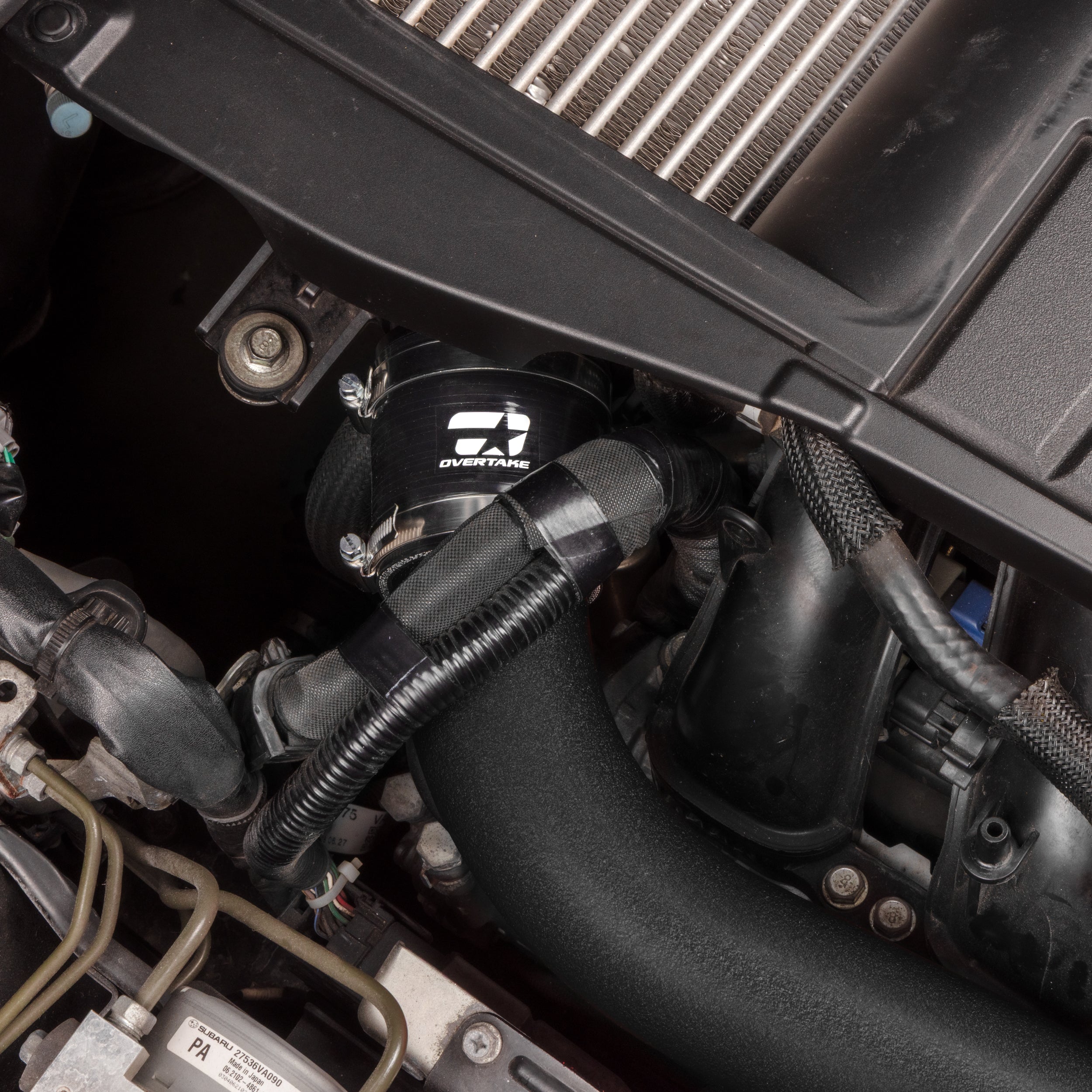 Overtake charge pipe kit for 2015-2021 Subaru WRX in black powder coat #color_black