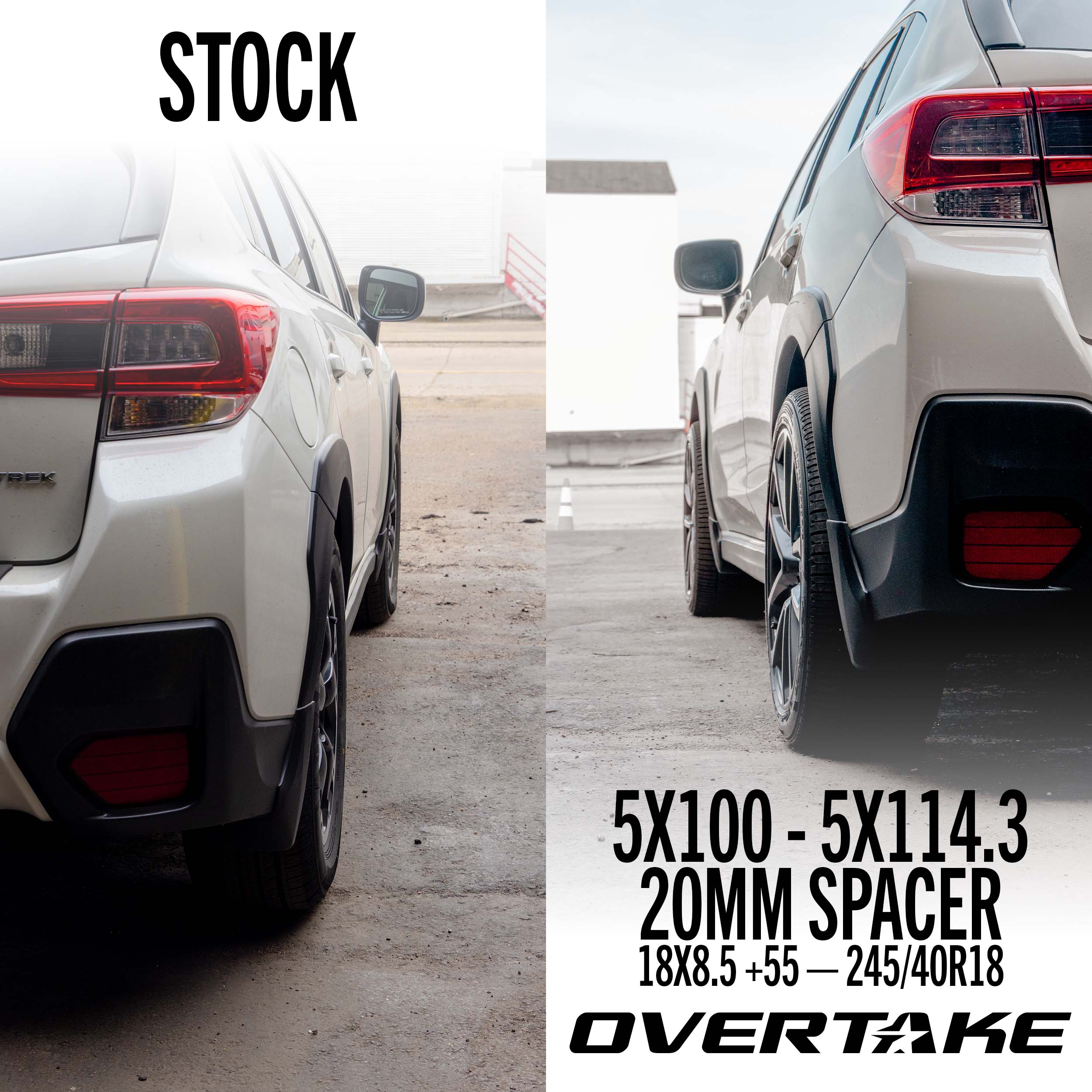 OVERTAKE Wheel Spacers Adapters 20mm - Pair - Subaru WRX / STI / BRZ / GR86 / Forester / Outback / Imprez