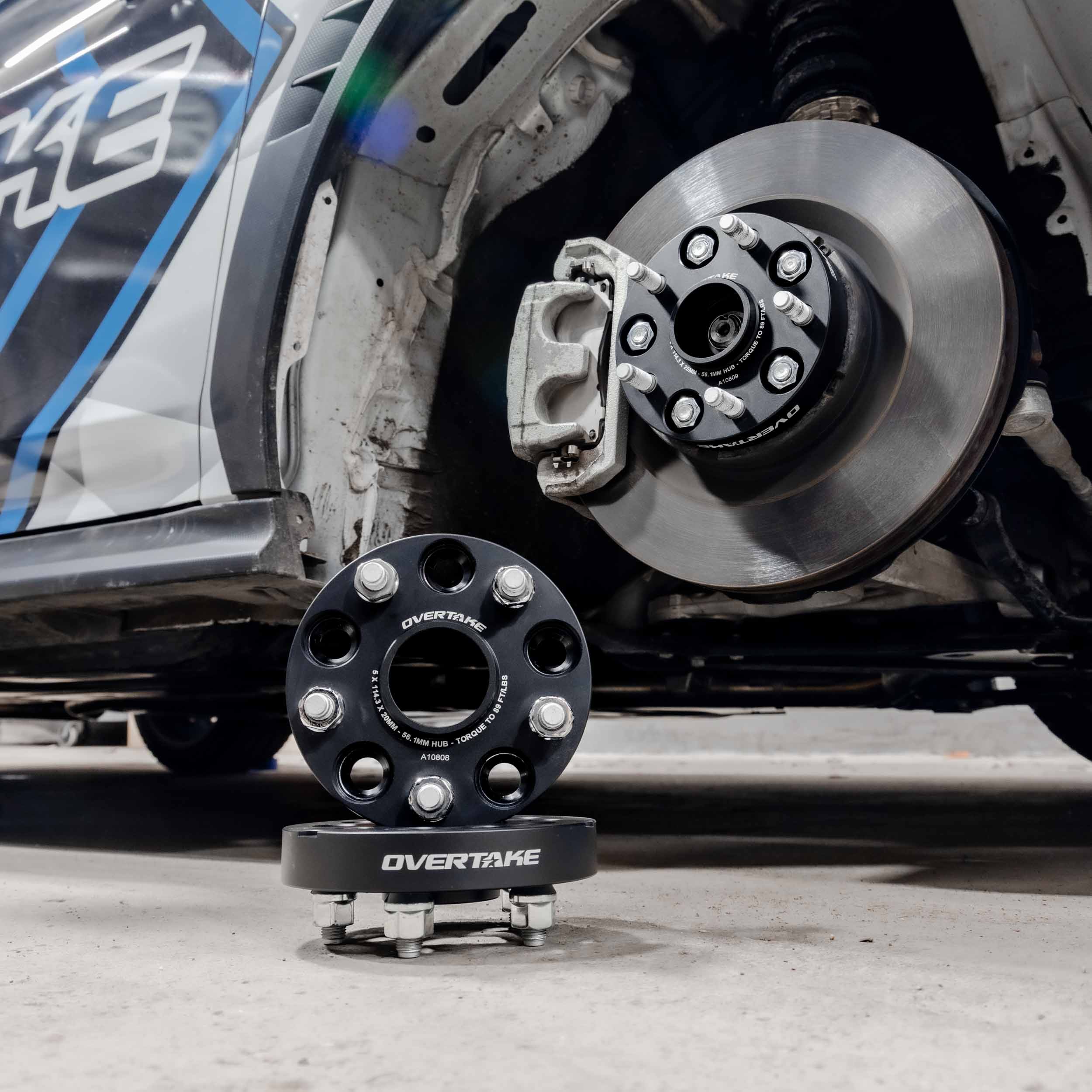 OVERTAKE Subaru Wheel Spacer Installed on a Subaru